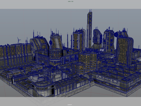 SCI-FI City 3Dモデル