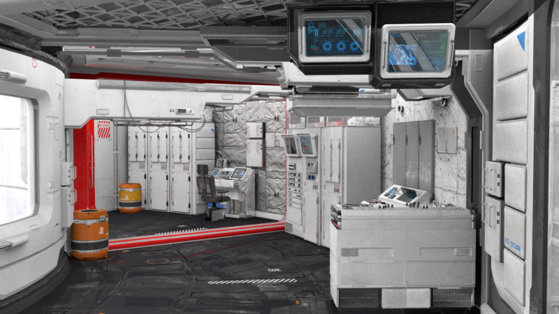 Space Station 3D Model .c4d .max .obj .3ds .fbx .stl .blend 