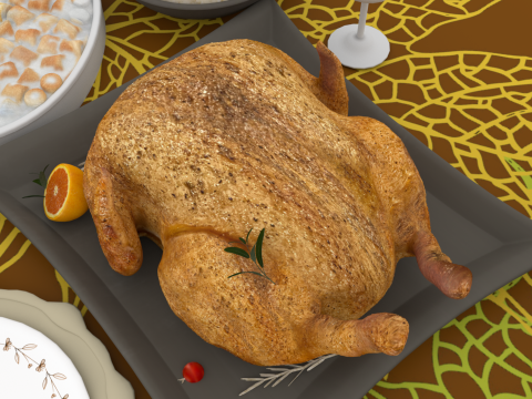 Holiday Foods 3D Model