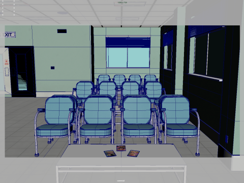 Hospital Hallway Modelo 3D