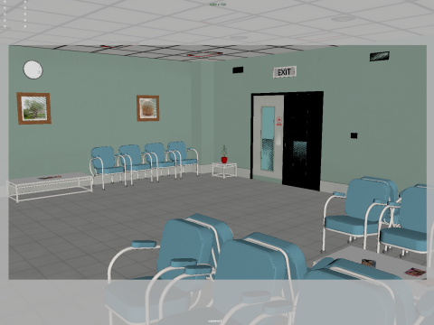 Hospital Hallway Modelo 3D