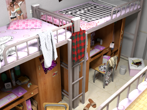 College Dormitory Modèle 3D
