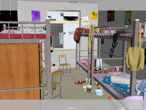 College Dormitory Modèle 3D