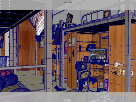 College Dormitory 3D Model