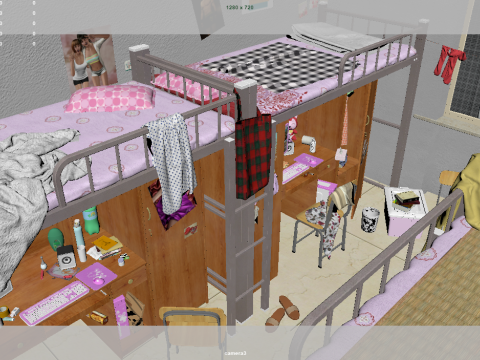 College Dormitory Modèle 3D