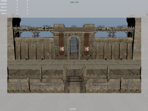 City Defensive Walls Model 3D