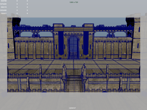 City Defensive Walls Model 3D
