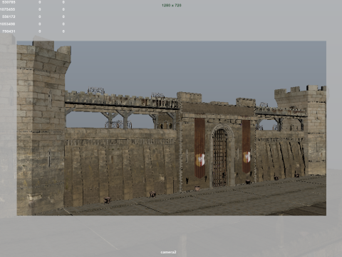 City Defensive Walls Model 3D