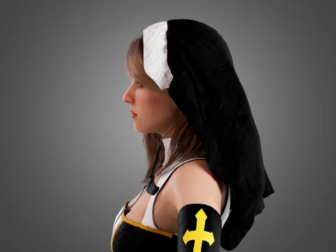 Nun Rigged 3D Model