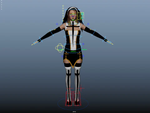 Nun Rigged 3D Model