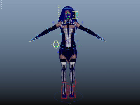 Nun Rigged 3D मॉडल