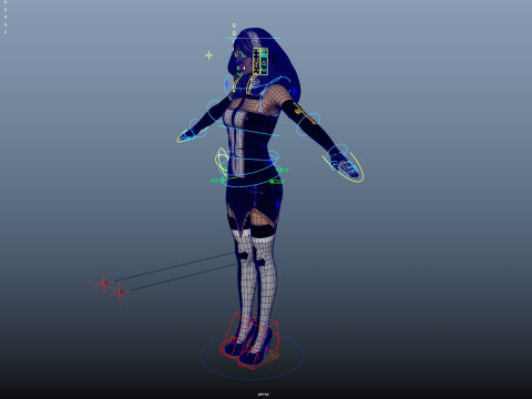 Nun Rigged 3D मॉडल