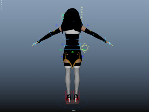 Nun Rigged 3D मॉडल