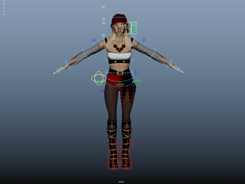 Pirate Rigged Model 3D