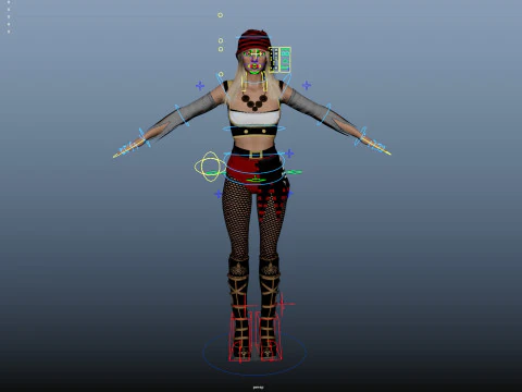 Pirate Rigged 3D Model