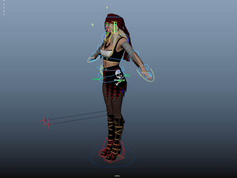 Pirate Rigged Model 3D