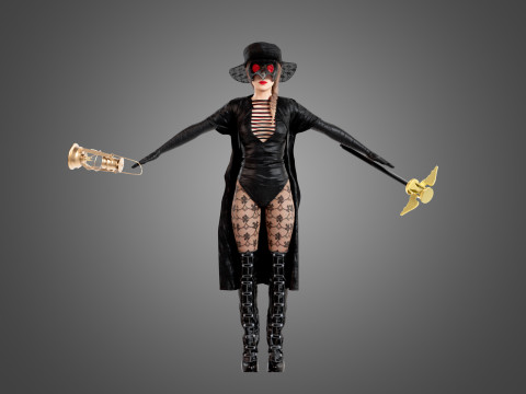 Plague Doctor Rigged 3D 모델