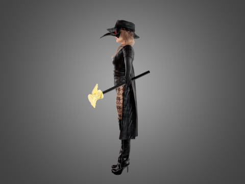 Plague Doctor Rigged 3D 모델