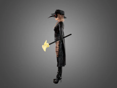 Plague Doctor Rigged 3D Model