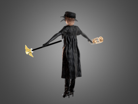 Plague Doctor Rigged 3D 모델