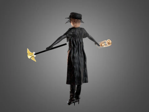 Plague Doctor Rigged 3D Model