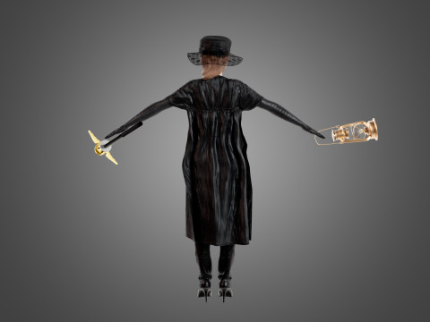 Plague Doctor Rigged 3D 모델