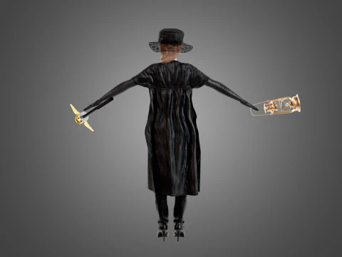 Plague Doctor Rigged 3D Model