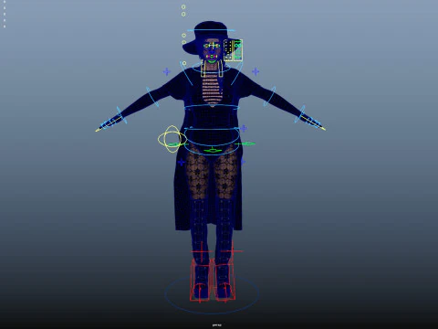 Plague Doctor Rigged 3D Model