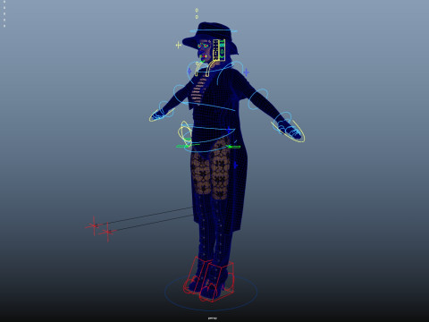 Plague Doctor Rigged 3D 모델