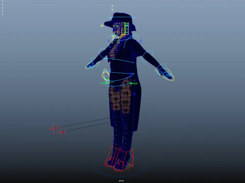 Plague Doctor Rigged 3D Model