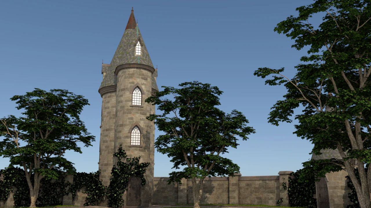 Castle 3D Model .c4d .max .obj .3ds .fbx .stl .blend 