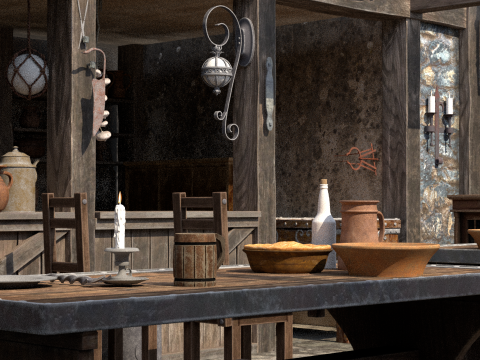Medieval taverns Modelo 3D