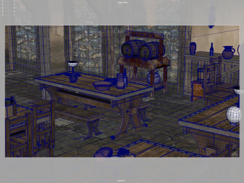 Medieval taverns 3D Model