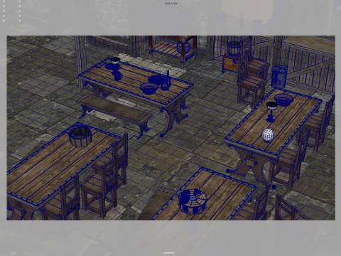 Medieval taverns 3D Model