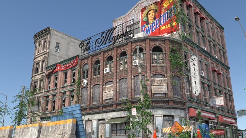 Abandoned City 3D मॉडल .c4d .max .obj .3ds .fbx .stl .blend 