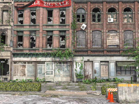 Citt&agrave; abbandonata Modello 3D