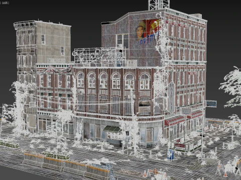 Citt&agrave; abbandonata Modello 3D