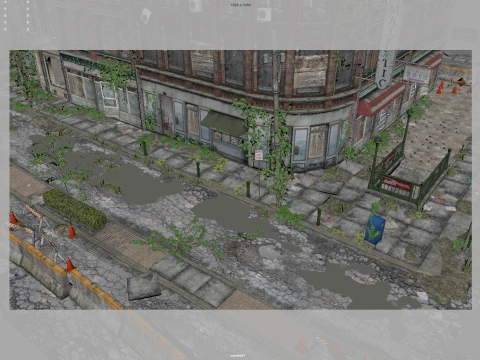 Citt&agrave; abbandonata Modello 3D