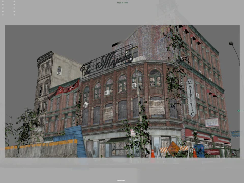 Citt&agrave; abbandonata Modello 3D