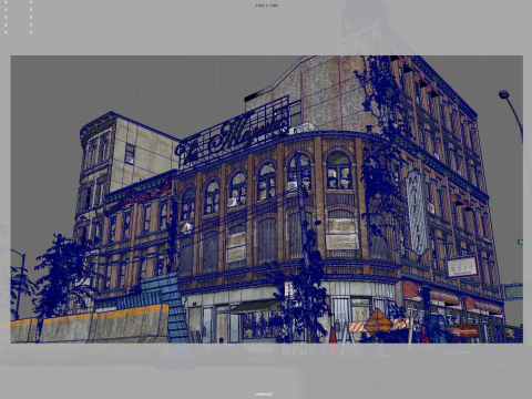 Citt&agrave; abbandonata Modello 3D