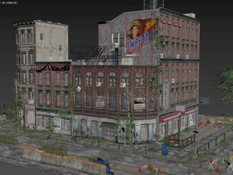 Citt&agrave; abbandonata Modello 3D