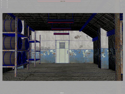 Old warehouse 3D Model