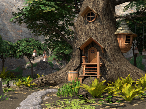 Tree House 3D Model