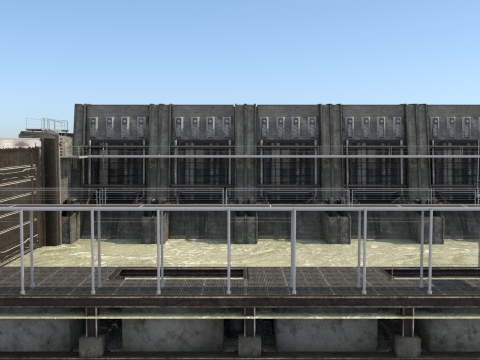 Water Dam Modelo 3D