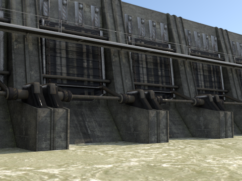 Water Dam Modelo 3D