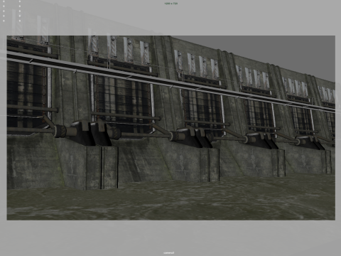Water Dam Modelo 3D