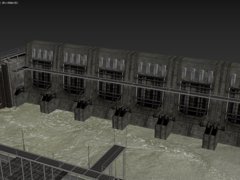 Water Dam Modelo 3D