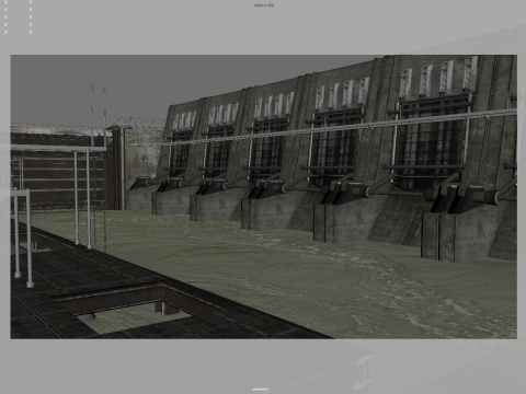 Water Dam Modelo 3D