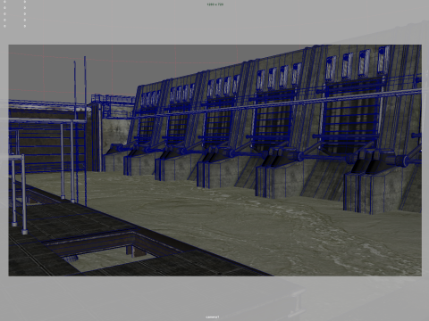 Water Dam Modelo 3D