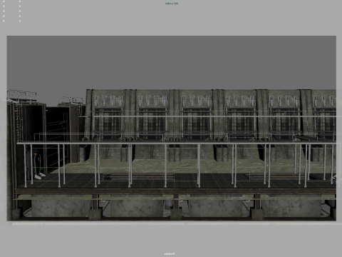 Water Dam Modelo 3D